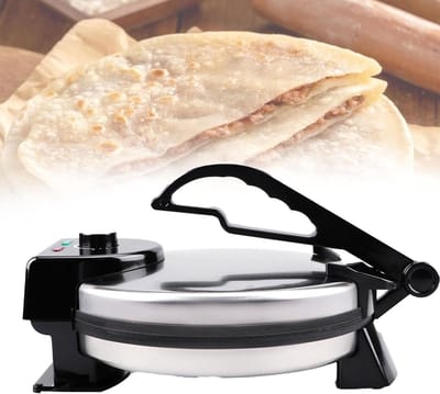 Tortilla Pers - Chapati Maker - Flatbreads Maken - Anti-aanbak Platen - 35x28x20cm - Zwart