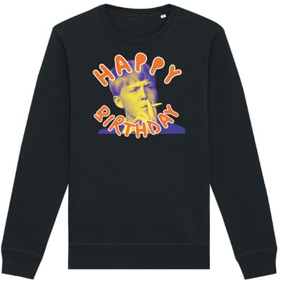 Sweater zwart S - Happy birthday Willem - soBAD. - Koningsdag - Unisex - Oranje - Willem Alexander shirt