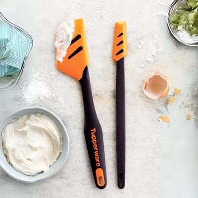 Tupperware Siliconen Spatelset - Oranje - 2 delig