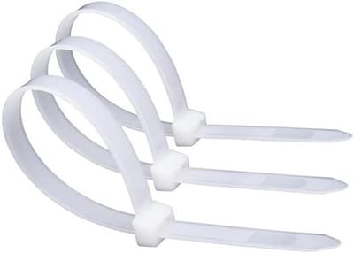 Kabelbinders Nylon - Tie Wraps - Kabel Organisatie - Zelfsluitend Mechanisme - 100 Stuks - Wit
