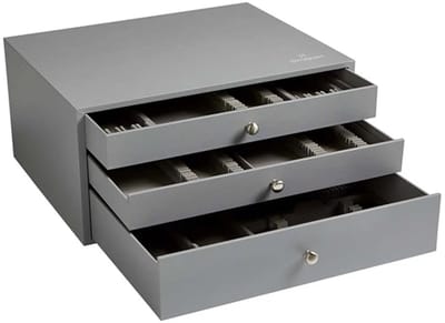 Guy Degrenne lege bestekkoffer - inox grijs 126st.