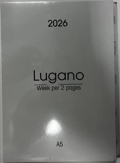 Lugano Agendavulling - A5 Wit - 2026 - Weekoverzicht - 14,8 x 21cm