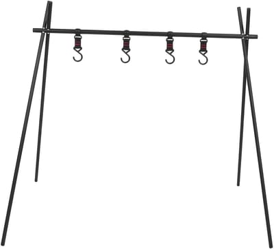 Dailygoods- Hangrek Draagbaar - Aluminiumlegering - Statief met Haak - Kookstandaard - Voor Picknick - Lichtgewicht en Opvouwbaar - Kookrek