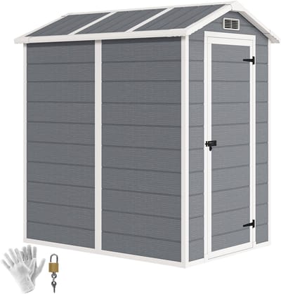 Outsunny tuinhuis - aluminium - 131L x 186B x 198H cm - grijs