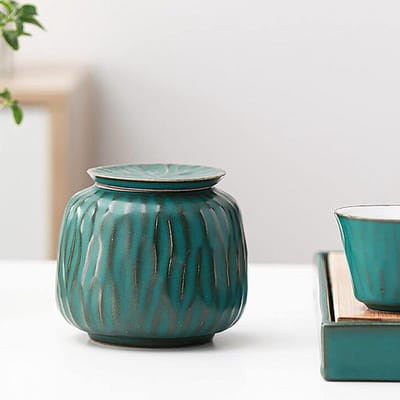 Luxe Begrafenis Urn 350 ML - Crematie Urn - Uniek - Voor Huisdieren of Menselijk As - Crematie As - Mini Urn - Decoratie Urn - GROEN