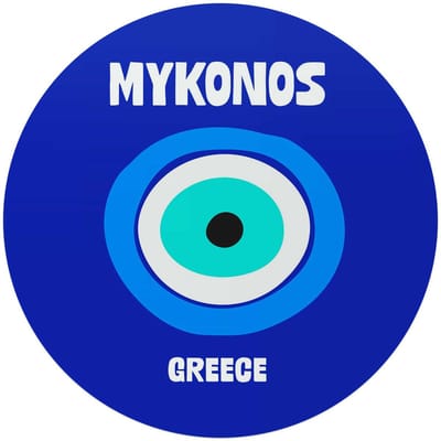 Glasschilderij Mykonos - Ø 70 - Glas - REINDERS