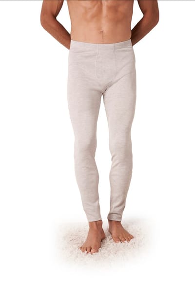 Damart - Lange klassiek gebreide legging met opengewerkte details Thermolactyl - Heren - Grijs - XXL