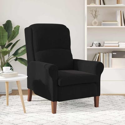 vidaXL - Fauteuil - Zwart - Fluweel