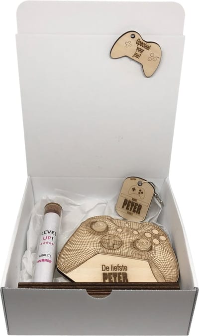 Geschenkbox liefste PETER | roze | spelconsole | peter vragen | meter worden | peetoom vragen | peetoom worden | cadeau | doosje met een vraag | liefste peter