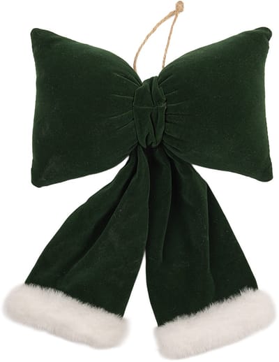Clayre & Eef Decoratie Strik 20x7x25 cm Groen Synthetisch