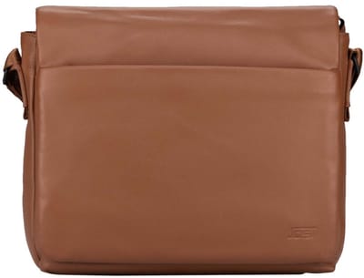 JOST Leren schoudertas met laptopvak Tromsoe Shoulder Bag Cognac Lichtbruin
