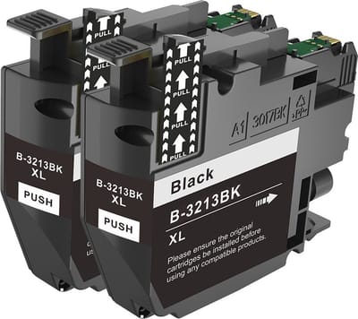 Inktcartridges Geschikt voor Brother LC-3211 | 2x Zwart Geschikt voor Brother MFC-J491DW, MFC-J497DW, DCP-J572dw, MFC-J890DW, MFC-J895DW, DCP-J772DW, DCP-J774DW