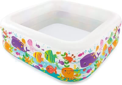 Intex Aquariumzwembad aan het meer - bovengronds zwembad voor kinderen - peuterbad - 159 x 159 x 50 cm - voor 3 jaar en ouder