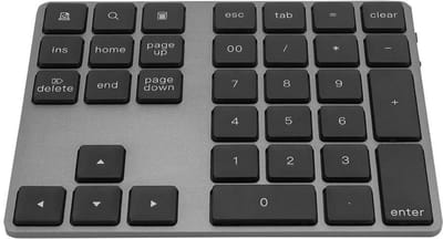 Shopcentral - Draadloos Toetsenbord - Ergonomisch Mini Toetsenbord - USB Type C - 34 Toetsen - Handig voor Thuiswerk - Zwart