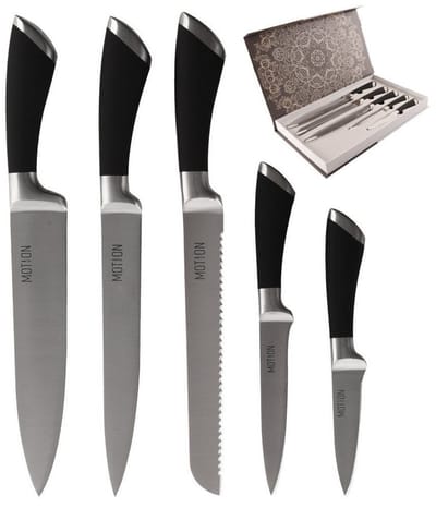 Orion MOTION-serie - Messenset - Roestvrijstalen - Ergonomische Handgrepen - 5 stuks