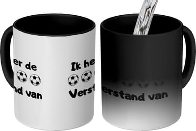 Magic Mok - 275ML - Koffiemok Humor - Koffietas geschenk - Koffiebeker Collega - Mokken Papa - Koffietassen - Spreuken - Quote - Ik heb er de ballen verstand van - Grote theemok - Theemokken groot - Grappige thee mok - Thee tas Mama - Cadeau voor hem