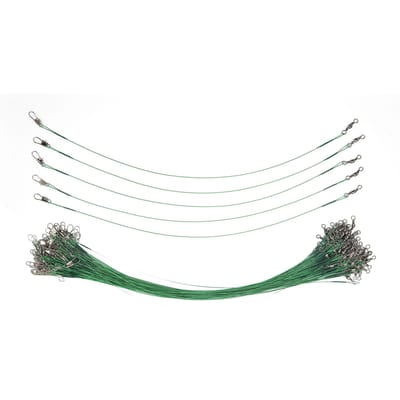 100 STUKS Vis Roterende Oogjes Snap Anti Corrosie Hard Staaldraad Oogjes voor Zoutwater 30cm