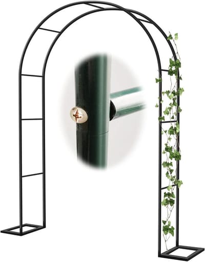 Tuinboog Metaal - Prieel Klimplanten - Buiten Decoratie - Weerbestendig Frame - 15.9 cm breed - Zwart