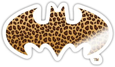 Batman Luipaardprint Logo Sticker Maat S (max. 10 x 10cm)