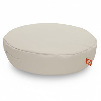 Whoober ronde zitzak Ibiza M outdoor crème - Wasbaar - Voor binnen en buiten