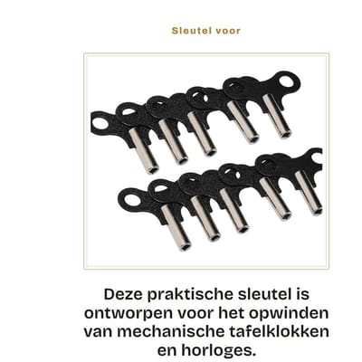 Dailygoods- Horlogesleutel Duurzaam Staal - Praktisch Gereedschap - Antislip Inzetstuk - Voor Mechanische Klokken - Professioneel Gebruik - Lange Levensduur - Klokopsleutel