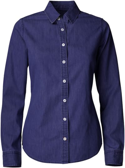 Cutter & Buck Ellensburg Denim Shirt Dames 352405 - Donker Indigo - M
