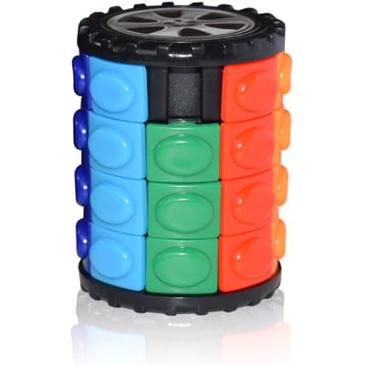 Kinderen Kleurrijke Plastic 3D Cilindrische Magische Kubus Creatieve Puzzel Speelgoed Kinderen Cadeau Stress Verlichting Wiskunde Hulpmiddelen