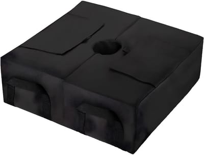JCP® Parasolvoet - Parasolvoet Vulbaar - Parasolvoet Verrijdbaar - Zwart - 24cm x 23cm x 2cm