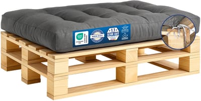 Palletkussenset – Zitkussen 120x80 – Waterafstotend & UV-bestendig – Tuinkussen voor Palletbank Buiten & Binnen