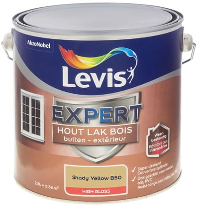 Levis - Expert Hout Lak Buiten High Gloss Mix - Shady Yellow B50 - Mengverf - 2,5 L