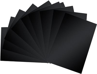 Kunststof Platen - Polypropyleen Vellen - Modelbouw Hobby - Mat Zwart Oppervlak - Diverse Maten - Zwart