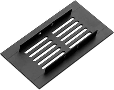 Luchtrooster Aluminium - Ventilatie Afdekking - Kasten Ventileren - Roestwerend Materiaal - 2.54 cm - Zwart