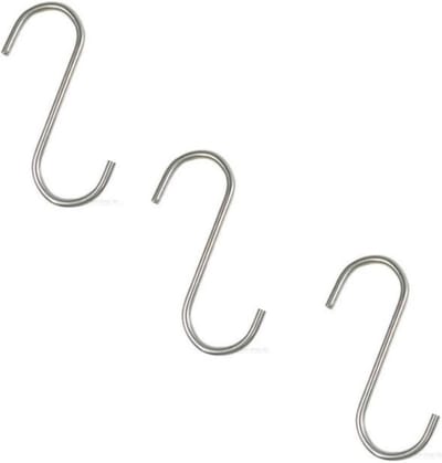 Benson S-Haak Chroom - 100 mm - 3 stuks