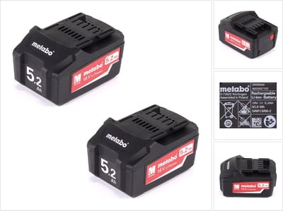 Metabo Li-Power accuset 18V met 2x accu 5.2Ah ( 625592000 )