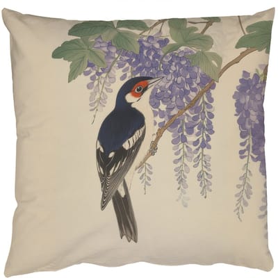 Sierkussens - Kussentjes Woonkamer - 50x50 cm - Specht - Bloemen - Paars