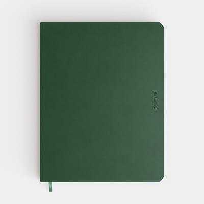 De Kempen - Agenda 2027 - Vertical Planner - Vlakliggend - Marmeren Schutblad - Large 17.1 x 22 cm - Origin/Groen