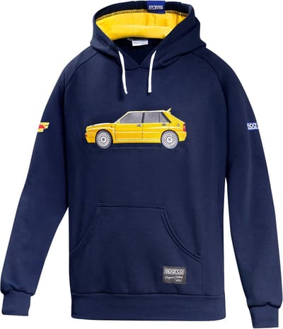 Sparco Lancia HF Delta Hoodie - Multicolor — Donkerblauw — XL