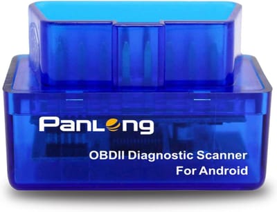 OBD2 Scanner - Autodiagnose Tool - Auto Uitlezen - Bluetooth voor Android - 4.8 x 2.5 x 3.2 cm - Blauw