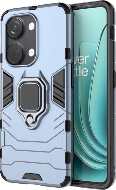 Coverup Hoesje - Geschikt voor OnePlus Nord 3 Hoesje - Coverup Ring Kickstand Back Cover - Blauw