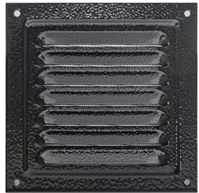 Ventilatierooster Metalen 12,5 x 12,5 cm - Zwart