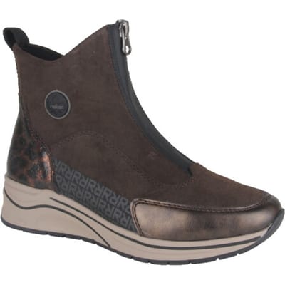 Rieker N9554-25 dames enkellaarzen sportief maat 37 metallic