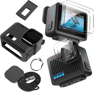 Allecto - Go Pro Hero accessoires - Siliconen beschermhoes - Stofdicht en schokbestendig - Zwart - Waterdicht en anti-val - Geschikt voor Go Pro He...