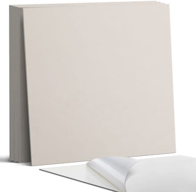 Coloray Wandpanelen Zelfklevend - Kleur: Lichtbeige Zelfklevende Wandpanelen - 50 cm x 50 cm - Romig Wandpaneel PVC - 4 stuks - Eénkleurige Wandpanelen Zelfklevend - Wandpanelen Keuken - Wandpaneel Badkamer