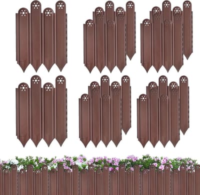 Tuinranden - Bloemenbak afbakening - Tuin structureren - Versterkte constructie - 10 stuks - Bruin