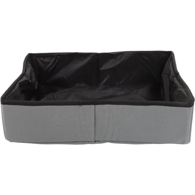 Bac à litière pliable pour chat en tissu imperméable pour extérieur portable pour voyage S Gris Small gris