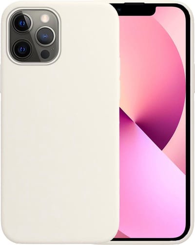 Hoesje - Geschikt voor Apple iPhone 13 Pro - Sterk & Shockproof - Hoes Cover - Siliconen Case - Telefoonhoesjes - Wit