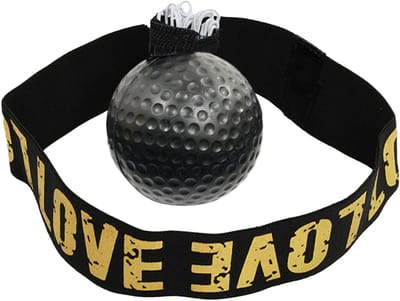 Boksbal Hoofdband - Reflex Bal - Bokstraining Thuis - Draagbaar Compact Ontwerp - 10x10x10 cm - Zwart