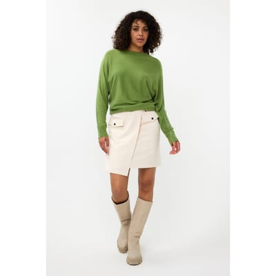 EsQualo Sweater Sleeve Studs Forest Green Maat: S | Sweaters Outlet | Dames | Groen