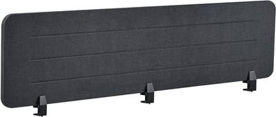 BELIANI ZIGGY - Bureauscherm - Donkergrijs - 180 x 40 cm - Polyester