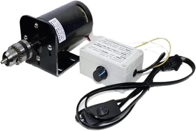 Gelijkstroommotor - Boormotor Tafelboormotor - Slijpen en Boren - Permanente Magneet - 350 W - Grijs